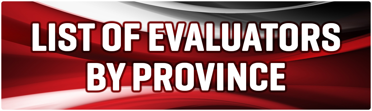 Evaluators By Province