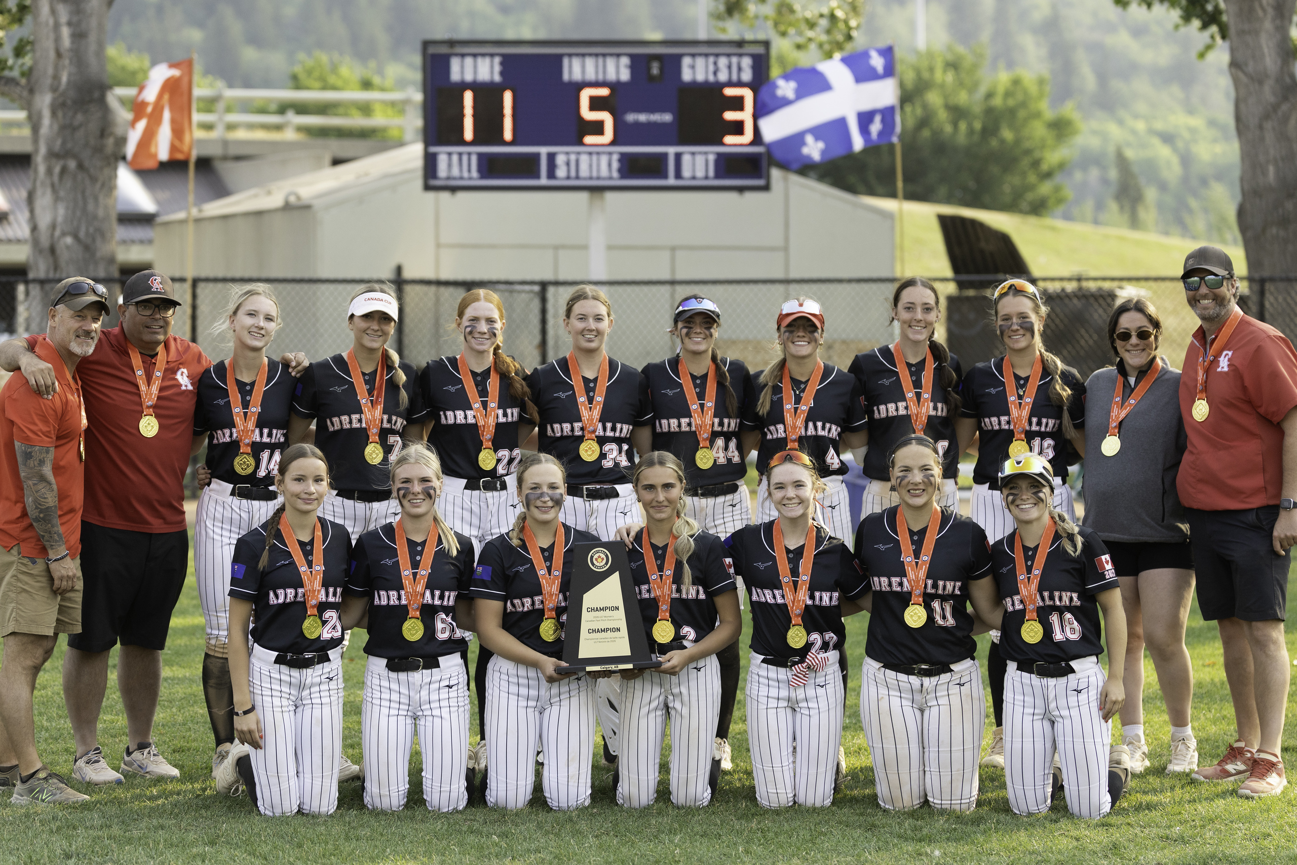 Calgary Adrenaline Takes Gold at U17 Women’s Canadian Fast Pitch Championship