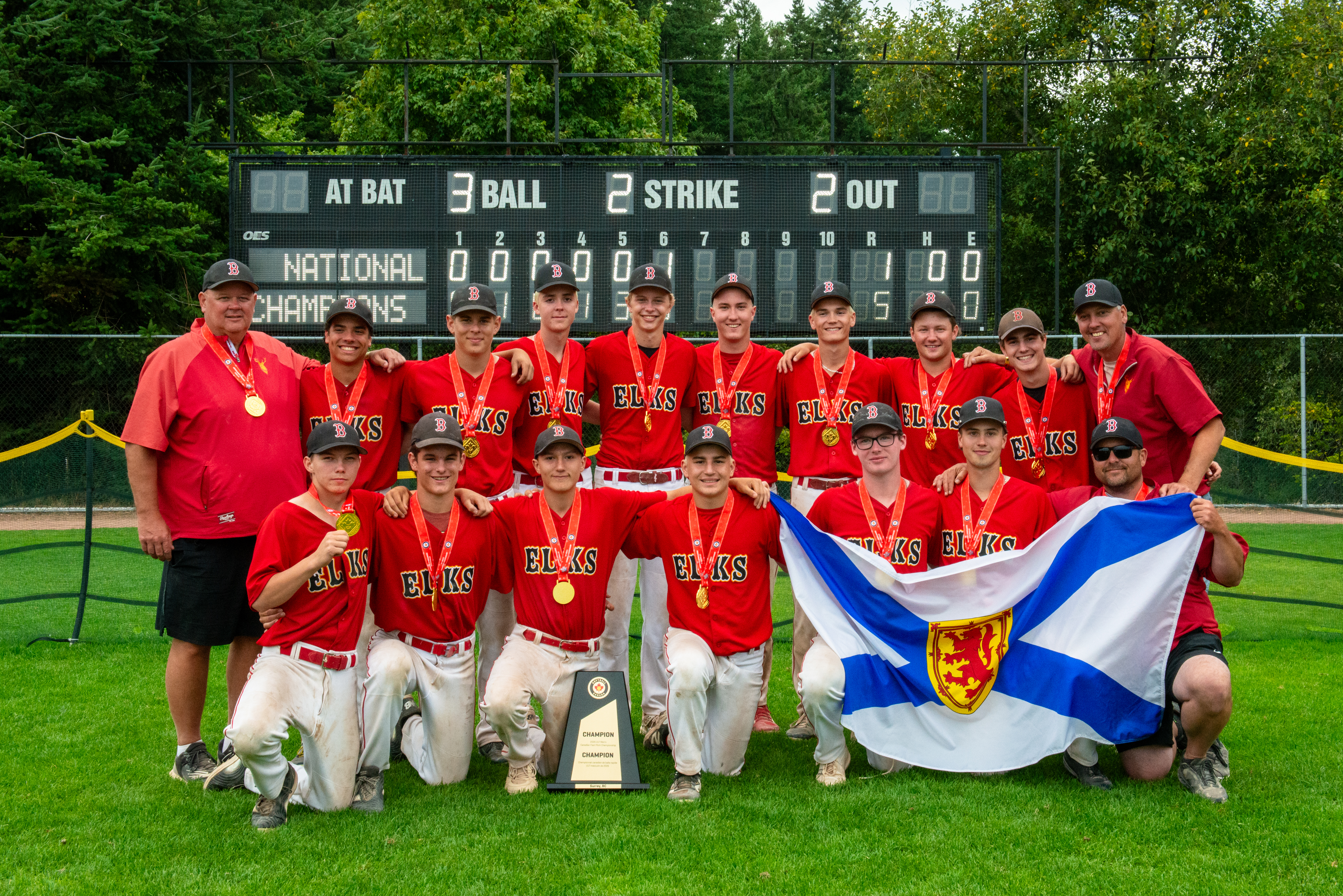 Brookfield Elks Take Gold at U17 Men’s Canadian Fast Pitch Championship